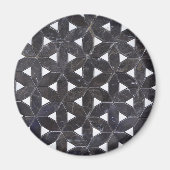 木炭グレーモザイク |花柄 マグネット (正面)