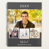 木炭グレー写真コラージュアポイントメント2026 プランナー手帳 (正面)