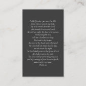 木炭グレー写真悔やみや弔慰葬儀記念カード 名刺 (裏面)