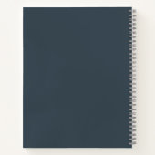 木炭グレー名モノグラム ノートブック (裏面)