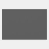 木炭グレー無地のカラー |クラシック |ワエレガントラ ラッピングペーパーシート (正面2)