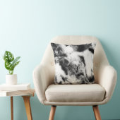 木炭グレー/ホワイト/ブラック抽象芸術デコール枕 クッション (椅子)