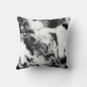 木炭グレー/ホワイト/ブラック抽象芸術デコール枕 クッション (裏面)
