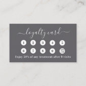 木炭グレーqrコードのビジネスロゴ ロイヤリティカード (正面)