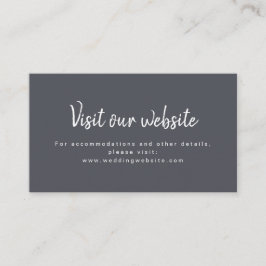 木炭シンプル製スクリプ結婚トのWebサイト挿入カード プレイスカード