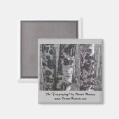 木炭スケッチ磁石の「侵入無し」画像 マグネット (正面/裏面)