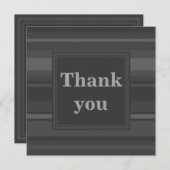 木炭ストライプサンキューカード サンキューカード (正面/裏面)
