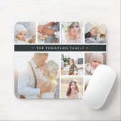 木炭ストライプ写真コラージュ マウスパッド (マウス)