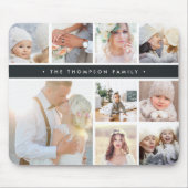 木炭ストライプ写真コラージュ マウスパッド (正面)