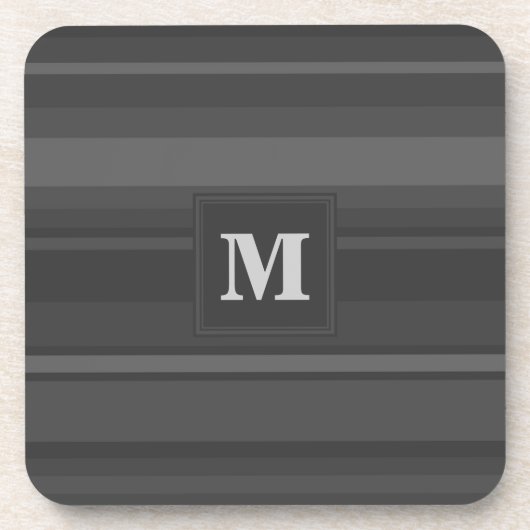 木炭ストライプ材 コースター (正面)