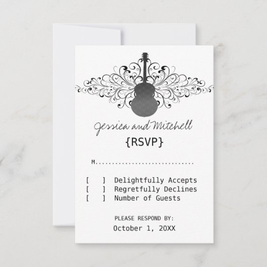 木炭スワーズギター応答カード 出欠カード (正面)