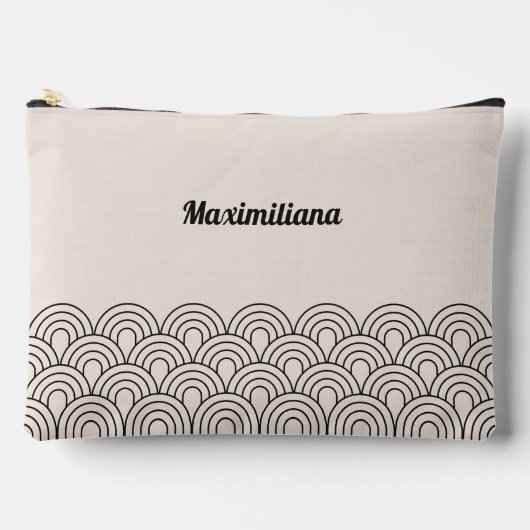 木炭セメント – アーチGlam大型アクセサリーポーチ アクセサリーポーチ (正面)