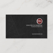 木炭タイル赤いはさみ金CEOの議長 名刺 (裏面)