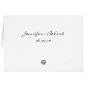 木炭テーブル数カードのModernTweed (裏面横)