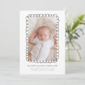 木炭ドールフレーム誕生発表写真 案内状 (スタンド正面)