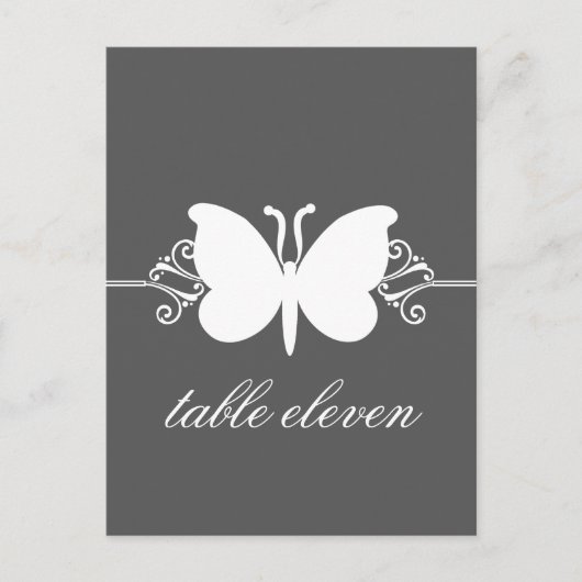 木炭バタフライ渦巻き表はがき ポストカード (正面)