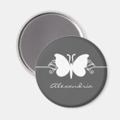 木炭バタフライ渦巻磁石 マグネット (正面/裏面)