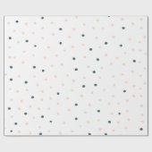 木炭ピンク点々のある包装紙 ラッピングペーパー (フラット)