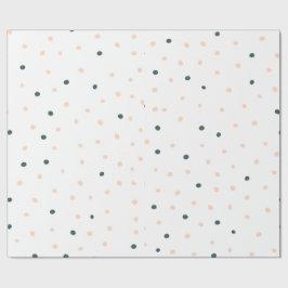 木炭ピンク点々のある包装紙 ラッピングペーパー