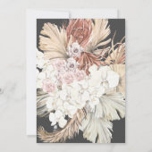 木炭フローラパンパスドライグラス熱帯ジャングル 招待状 (裏面)