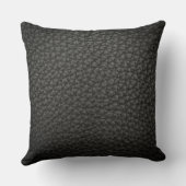 木炭ブラックレザールックプリント枕 クッション (裏面)