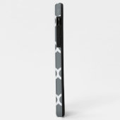 木炭ホワイトモロッコ#5海軍3イニシャルモノグラム Case-Mate iPhoneケース (裏面/左)
