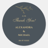 木炭ボタニカルミニマ結婚リストありがとう ラウンドシール (正面)