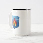 木炭マグ(ロゴだけ) ツートーンマグカップ (正面左)