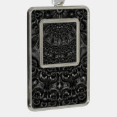 木炭マンダラクリスマスオーナメント シルバープレートフレームオーナメント (右)