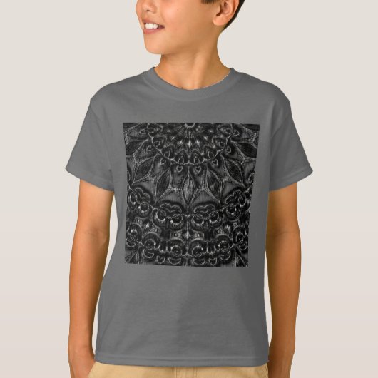 木炭マンダラTシャツ Tシャツ (正面)