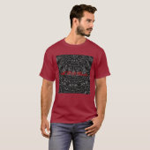 木炭マンダラTシャツ Tシャツ (正面フル)