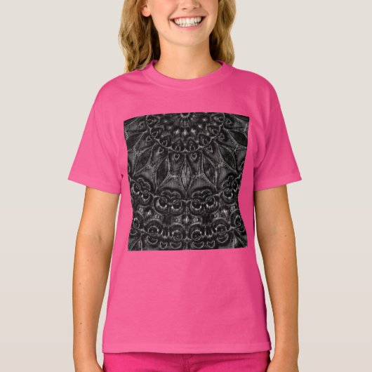 木炭マンダラTシャツ Tシャツ (正面)