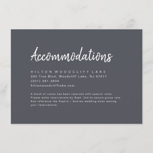 木炭ミニマリストアコモデーション エンクロージャーカード (正面)