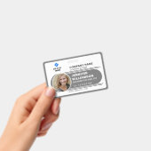 木炭ミニマリストビジネスQR社員写真ID バッジ (手持ち)