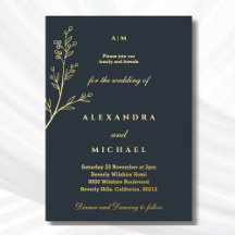 木炭モノグラムボタニカルミニマル金ゴールド