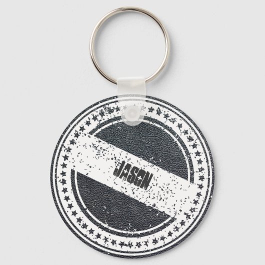 木炭レザーフェイクス キーホルダー (正面)