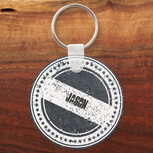 木炭レザーフェイクス キーホルダー (正面)