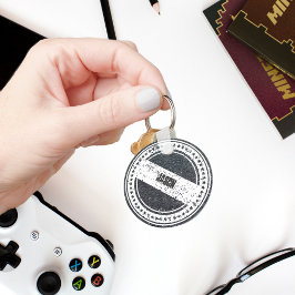 木炭レザーフェイクス キーホルダー