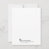 木炭保存のモダンなツイード日付カード セーブザデート (裏面)