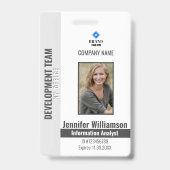 木炭写真会社セキュリティQRコード従業員 バッジ (正面)