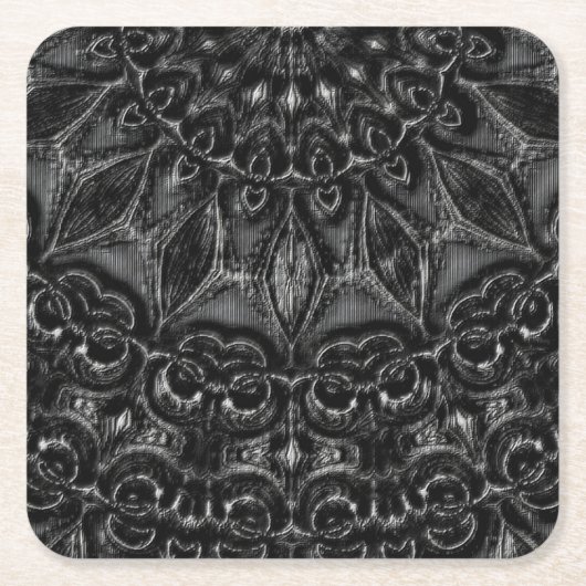 木炭曼荼羅 スクエアペーパーコースター (正面)