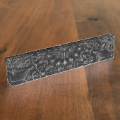 木炭曼荼羅 デスクネームプレート (側面)