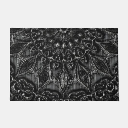 木炭曼荼羅 ドアマット (正面)