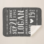 木炭男の赤ちゃん誕生統計キープサケ シェルパブランケット (正面(横))