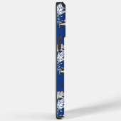 木炭葉の背景にカエデの青 Case-Mate iPhoneケース (裏面 / 右)