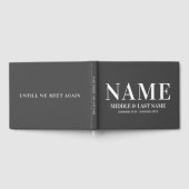 木炭記念碑モダンにはっきりした会うまで ゲストブック (全面)