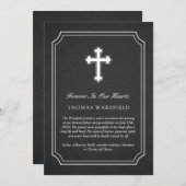 木炭（きゃく）石（とう）白（しろ）十字（じろ）記念発表 招待状 (正面/裏面)