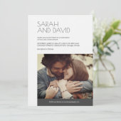 木炭・モダン写真結婚の 招待状 (スタンド正面)