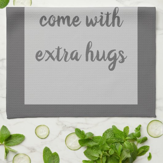 木炭 – 白 キッチンタオル (折り畳み)