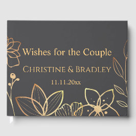 木炭&金ゴールドゲストブック ゲストブック